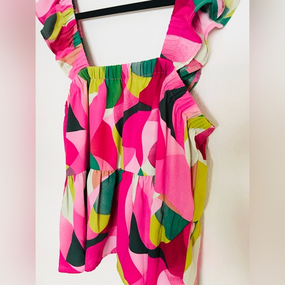 And The Why Boutique Brand- Sleeveless Colorful Flowy Baby Doll Top - Picture 14 of 14
